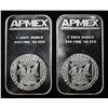Image 1 : (2) 1 OZ .999 SILVER APMEX BARS