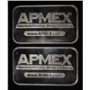 Image 2 : (2) 1 OZ .999 SILVER APMEX BARS