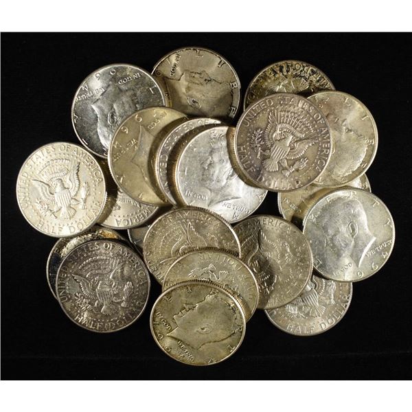 (20) 90% SILVER KENNEDY HALF DOLLARS