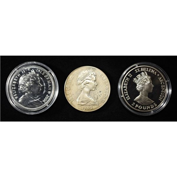 (3) 92.5% STERLING FOREIGN COINS