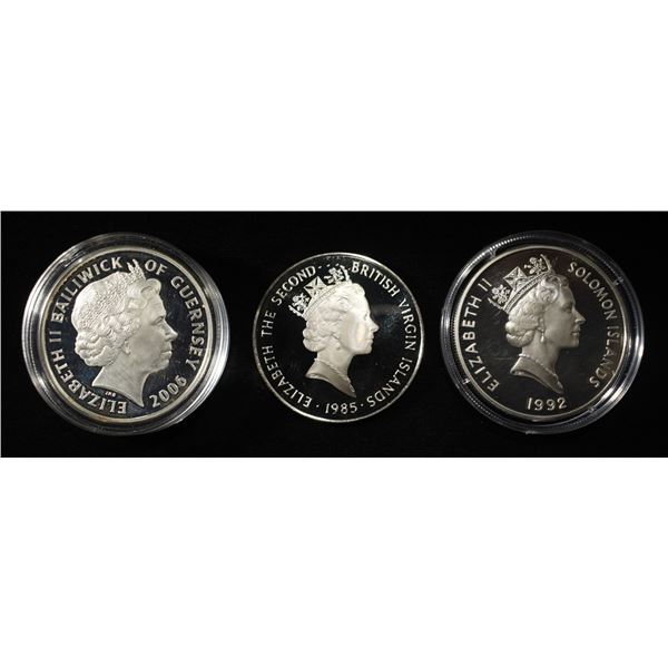 (3) 92.5% STERLING FOREIGN COINS