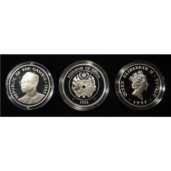 (3) 92.5% STERLING FOREIGN COINS