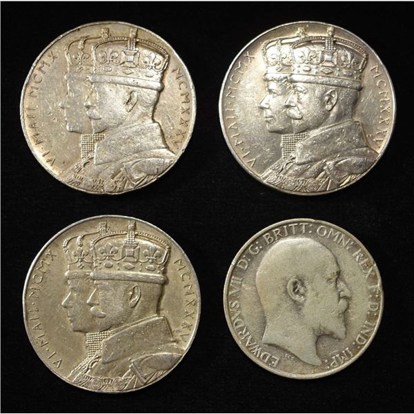 (4) 92.5% STERLING FOREIGN COINS