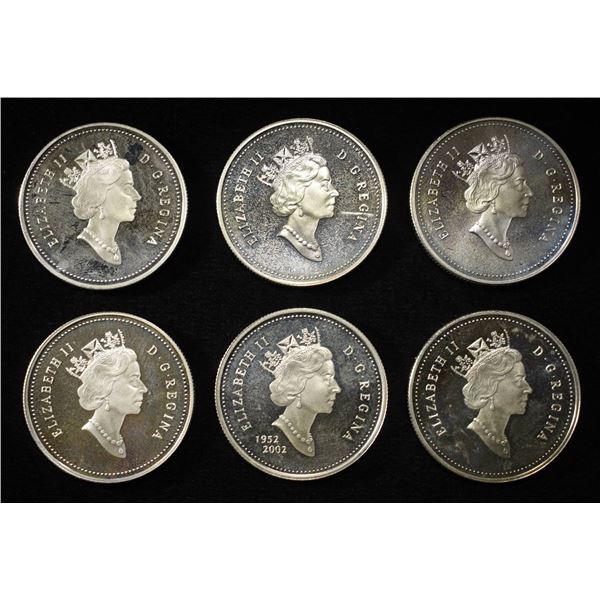 (6) 92.5% STERLING CANADIAN HALVES
