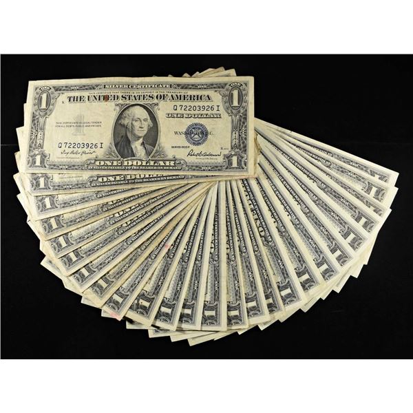 (25) $1 SILVER CERTIFICATES MIXED GRADES