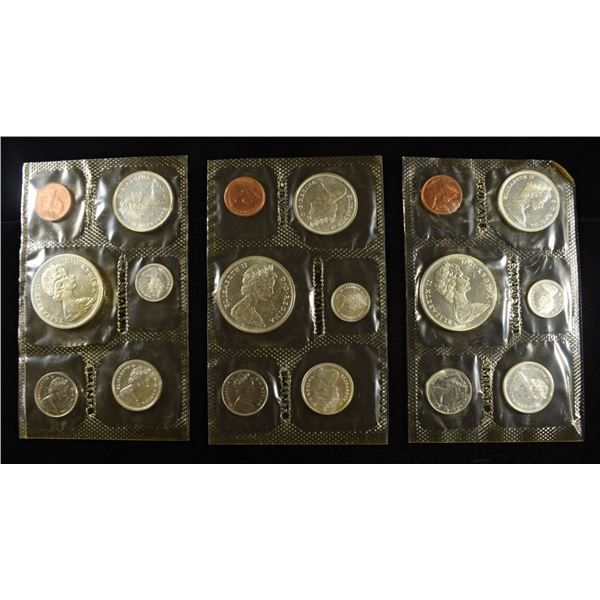 (3) 1965 CANADIAN SILVER PR LIKE SETS