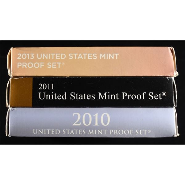 (1) 2010-2011, (1) 2013 US PROOF SETS