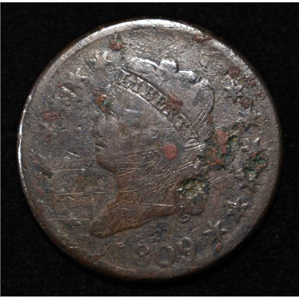 1809 LARGE CENT G/VG DETAILS