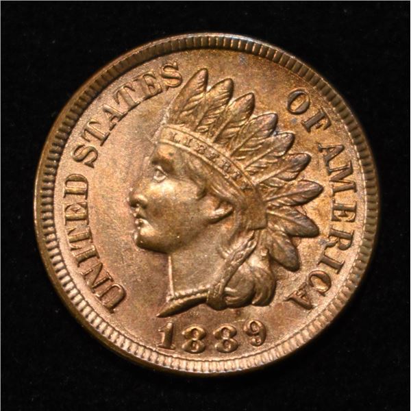 1889 INDIAN CENT CH/GEM BU RB