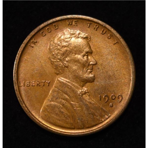 1909-S VDB LINCOLN CENT CH BU RB