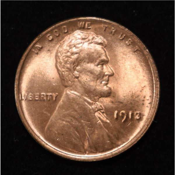 1913 LINCOLN CENT GEM BU RED