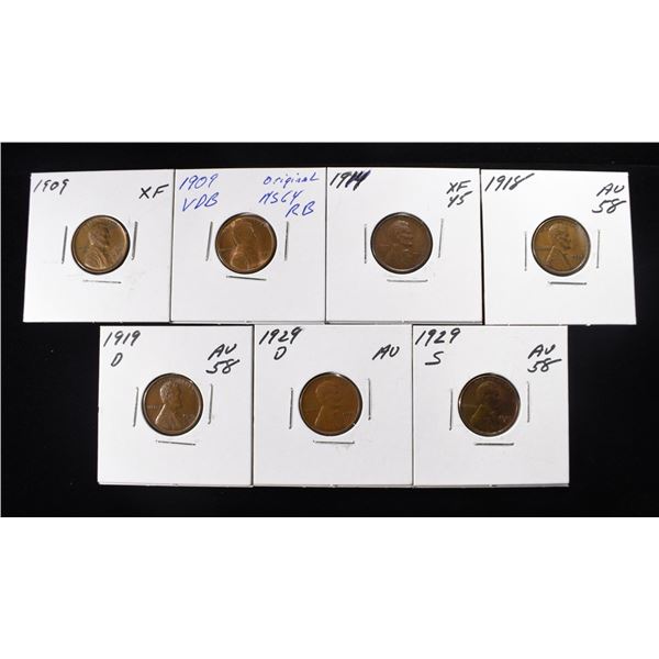(7) LINCOLN WHEAT CENTS