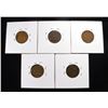 Image 2 : (5) EARLY LINCOLN WHEAT CENTS