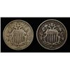 Image 1 : 1866 & 1868 SHIELD NICKELS
