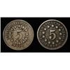 Image 2 : 1866 & 1868 SHIELD NICKELS