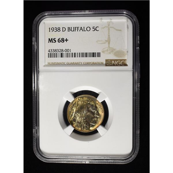 1938-D BUFFALO NICKEL NGC MS-68+