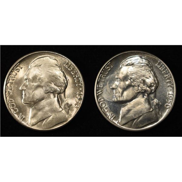 1950 PROOF & 1950-D BU JEFFERSON NICKELS