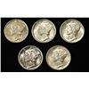 Image 1 : 1930, 1934, 1943, (2) 1944 MERCURY DIMES BU