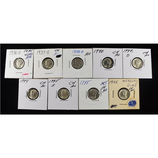 (9) MERCURY DIMES