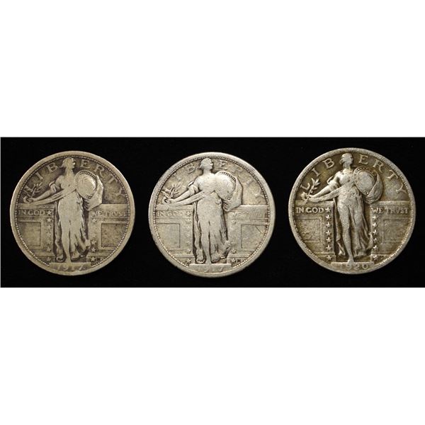 (2) 1917 T-1, & 1920 STANDING LIBERTY QUARTERS