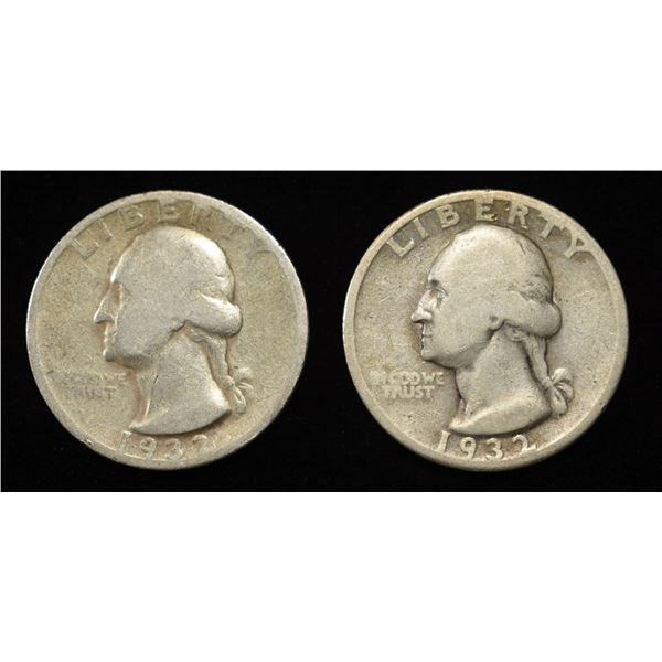 1932-D,S WASHINGTON QUARTERS GOOD