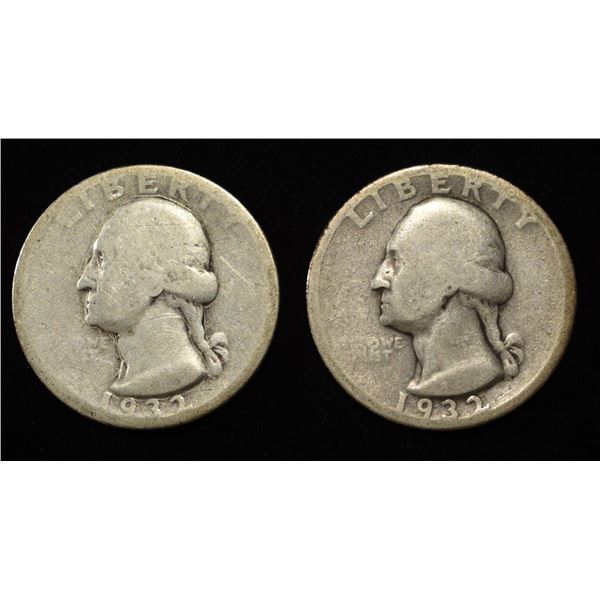 1932-D,S WASHINGTON QUARTERS GOOD