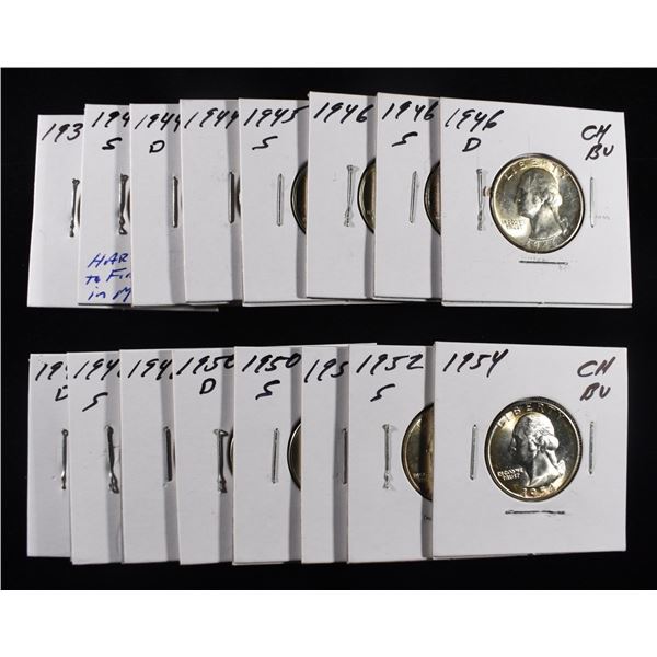 (16) WASHINGTION QUARTERS CH BU