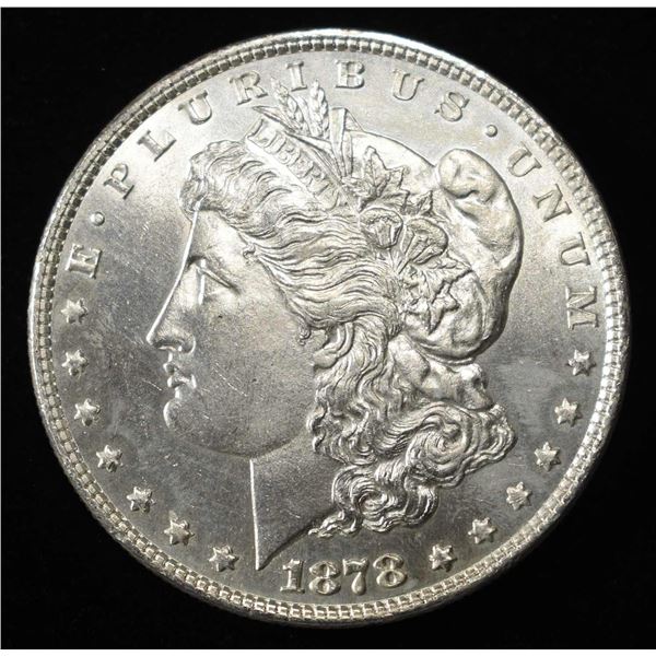 1878 8TF MORGAN DOLLAR GEM BU