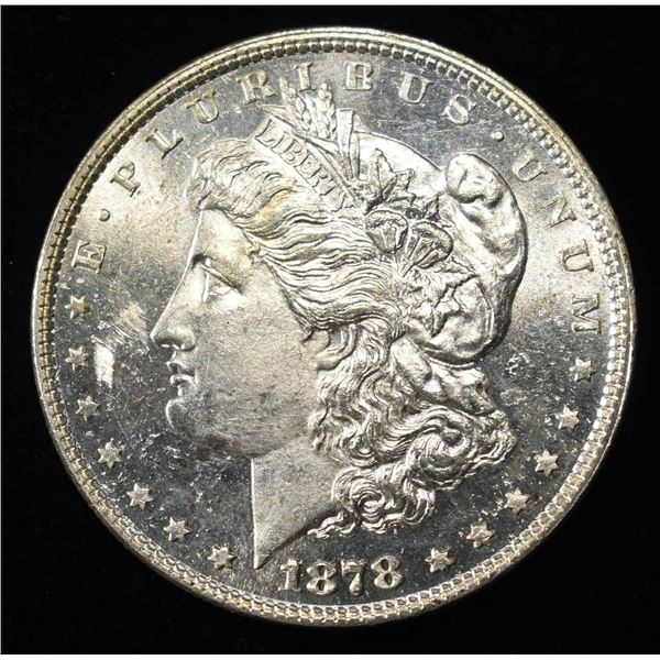 1878 7TF REV. 79 MORGAN DOLLAR CH/GEM BU PL