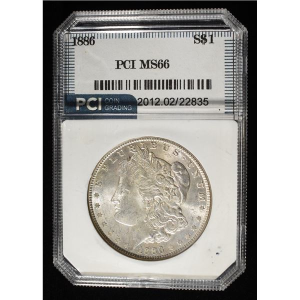 1886 MORGAN DOLLAR PCI SUPERB GEM BU