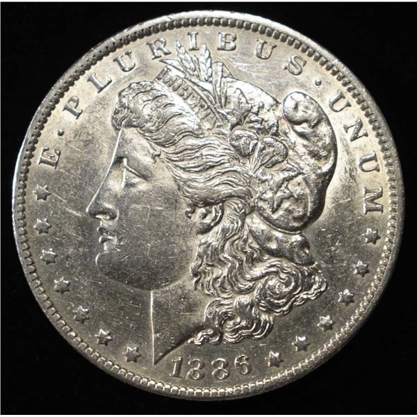 1886-O MORGAN DOLLAR AU/BU