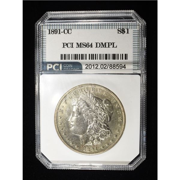 1891-CC MORGAN DOLLAR DMPL PCI CH/GEM BU