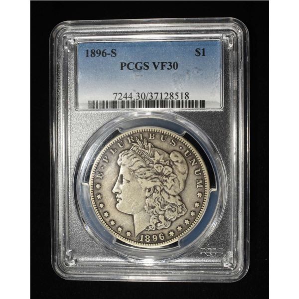 1896-S MORGAN DOLLAR PCGS VF-30