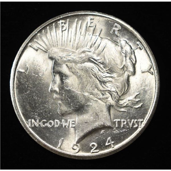 1924-S PEACE DOLLAR CH BU