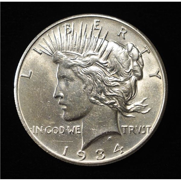 1934-S PEACE DOLLAR AU/BU