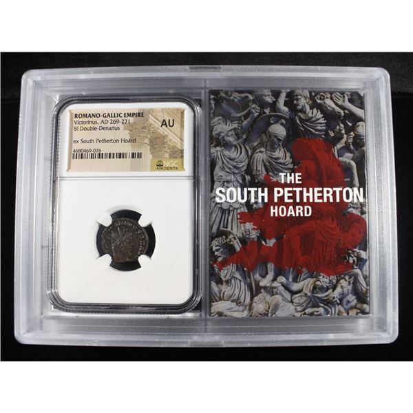 AD 269-271 VICTORINUS, BI DOUBLE-DENARIUS NGC AU