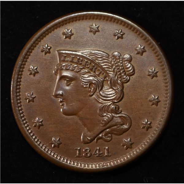 1841 BRAIDED HAIR LARGE CENT BN
