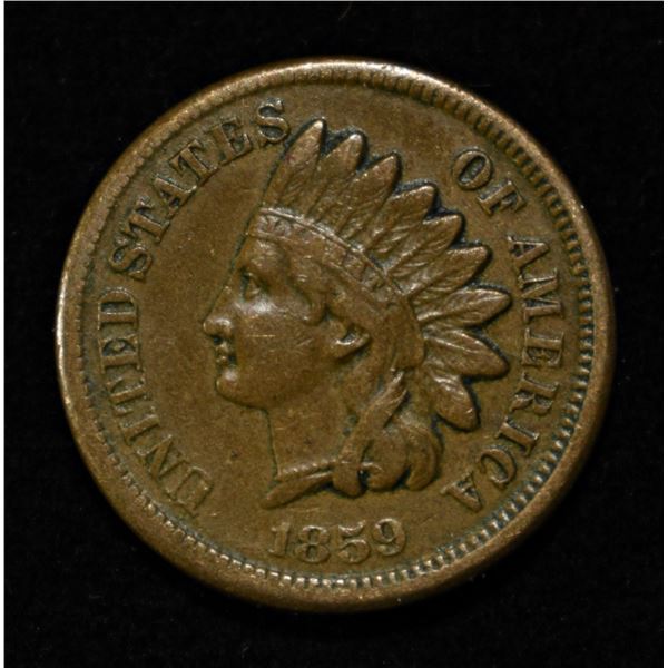 1859 INDIAN CENT XF