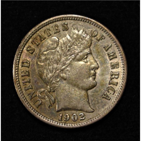 1902 BARBER DIME CH/GEM BU