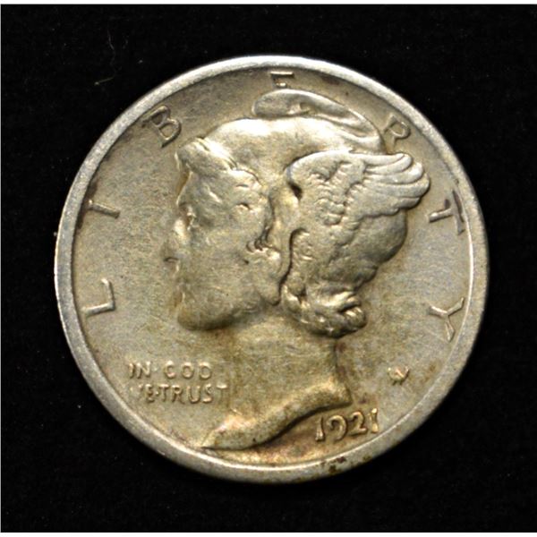 1921-D MERCURY DIME XF