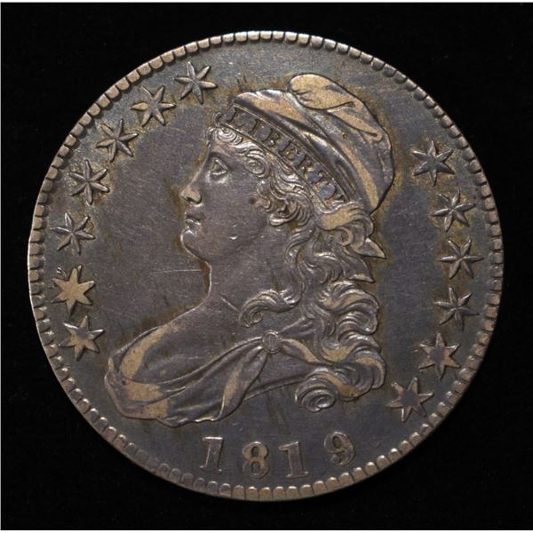 1819/8 CAPPED BUST HALF DOLLAR AU