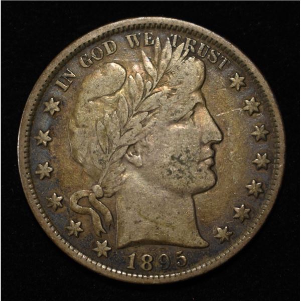 1895 BARBER HALF DOLLAR VF