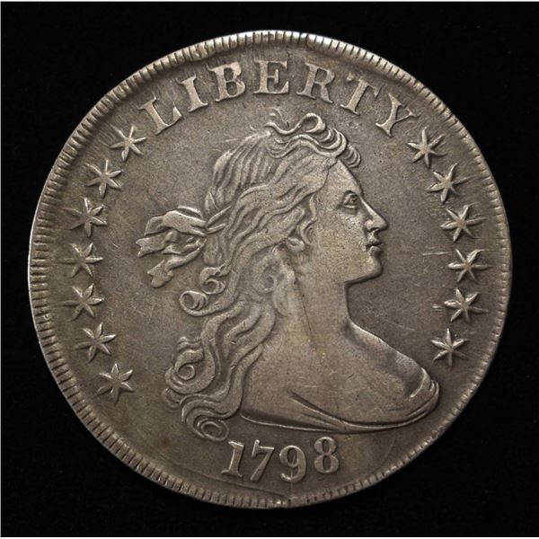 1798 DRAPED BUST DOLLAR LG EAGLE AU