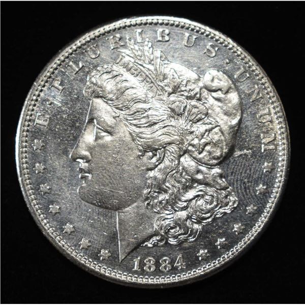 1884-S MORGAN DOLLAR BU PL