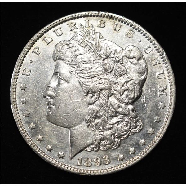 1893-O MORGAN DOLLAR BU CLEANED