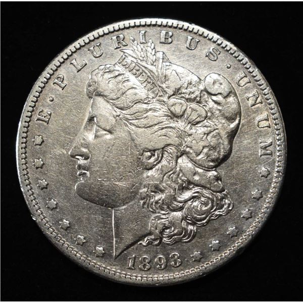 1893-S MORGAN DOLLAR XF  OLD CLEANING
