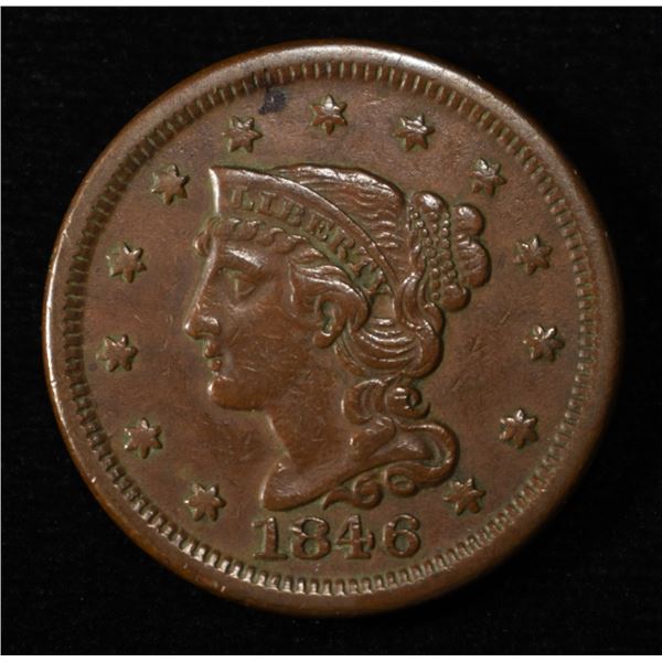 1846 SMALL DATE LARGE CENT XF/AU