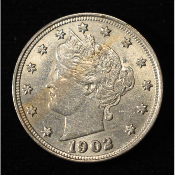 1902 LIBERTY V NICKEL CH AU