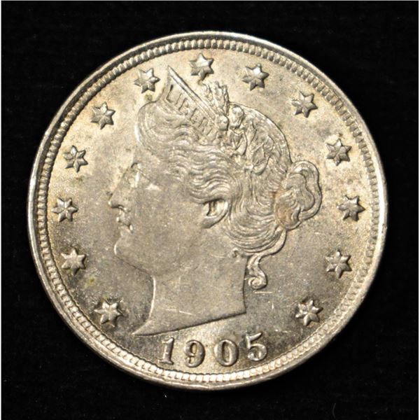 1905 LIBERTY V NICKEL CH AU