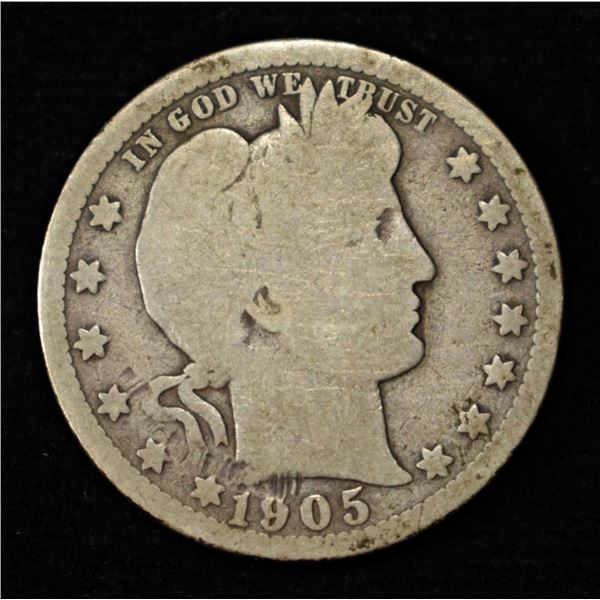 1905-O BARBER QUARTER GOOD